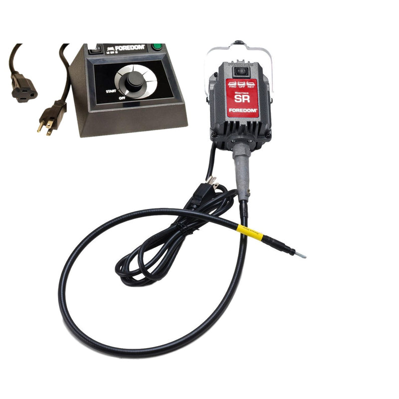 Foredom SR 230V flex shaft motor with C.EMHF-2 dual speed range dial control, motor and control only, no handpiece