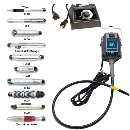 Foredom SR Flex Shaft with C.EMF-1 Dual Speed Dial Control and Handpiece Choice