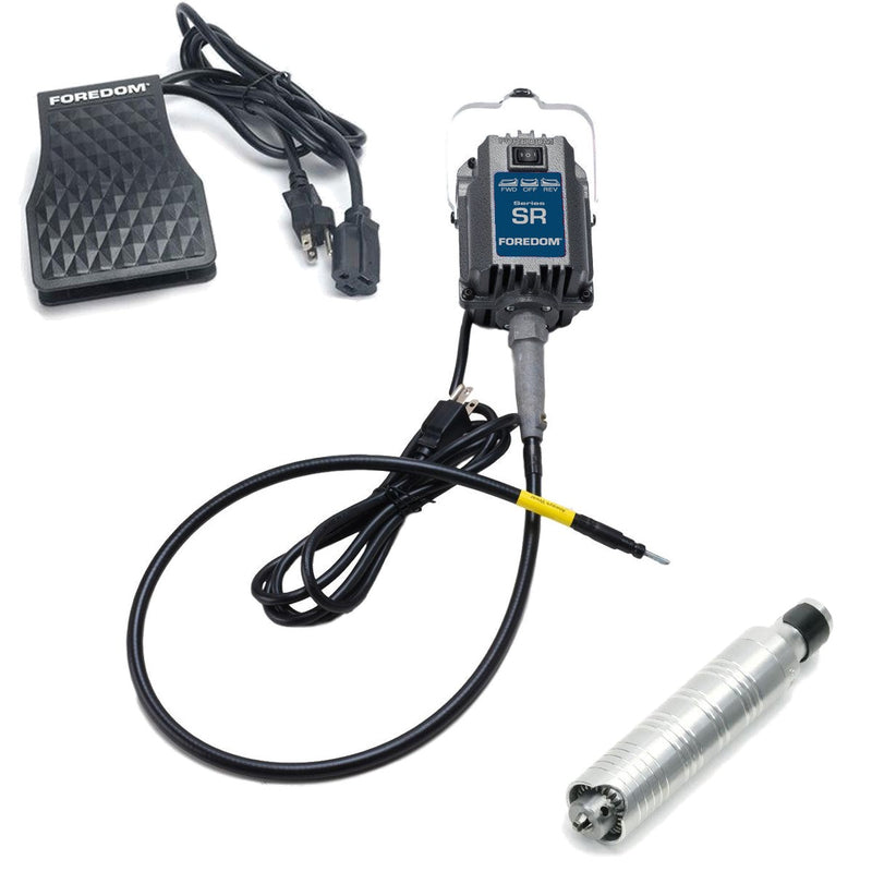 Foredom SR 115V flex shaft motor with C.FCT-1 foot control, and H.30 handpiece