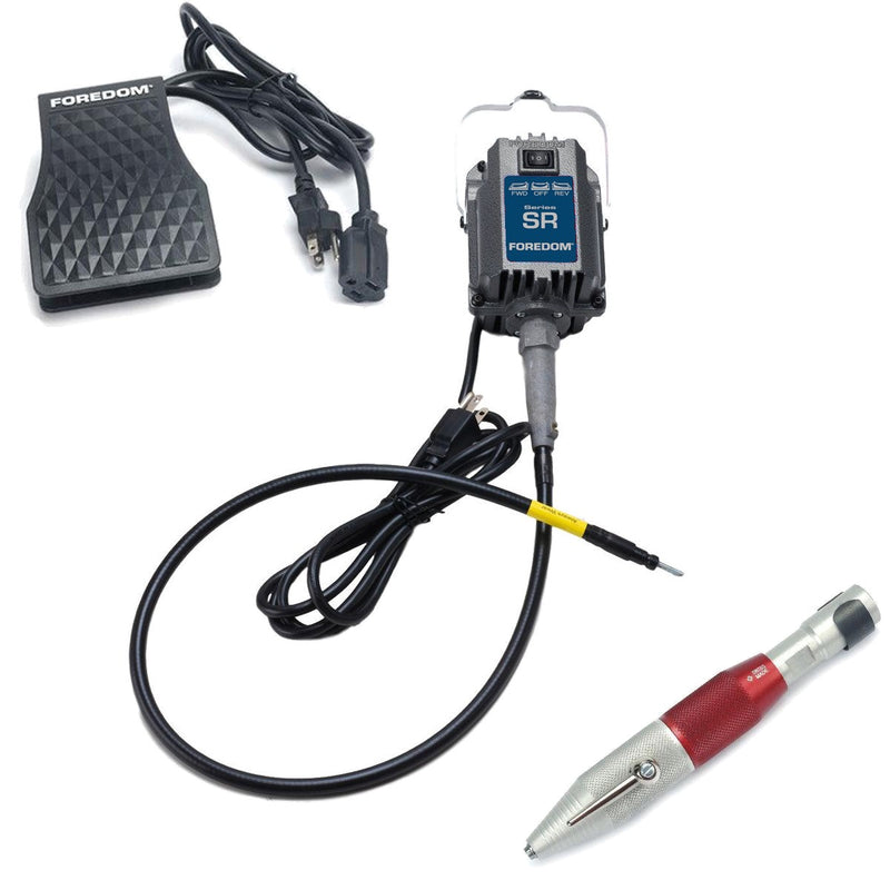 Foredom SR 115V flex shaft motor with C.FCT-1 foot control, and Technique Swiss handpiece