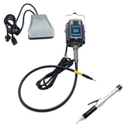 Foredom SR 115V flex shaft motor with C.SCT-1 cast iron foot control, and H.18 handpiece