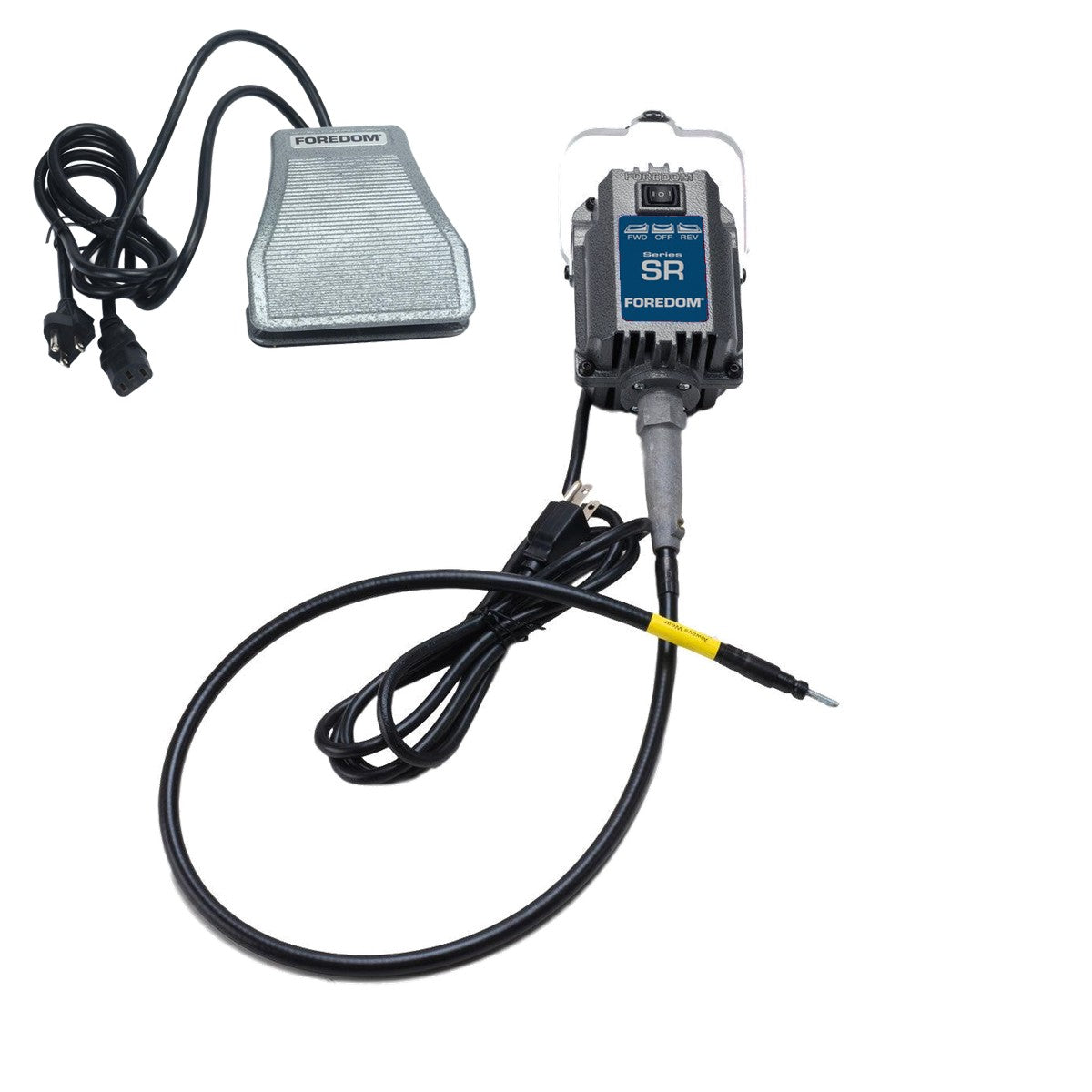 Foredom M.SR Flex Shaft, C.SCT-1 Cast Iron Foot Control, Handpiece