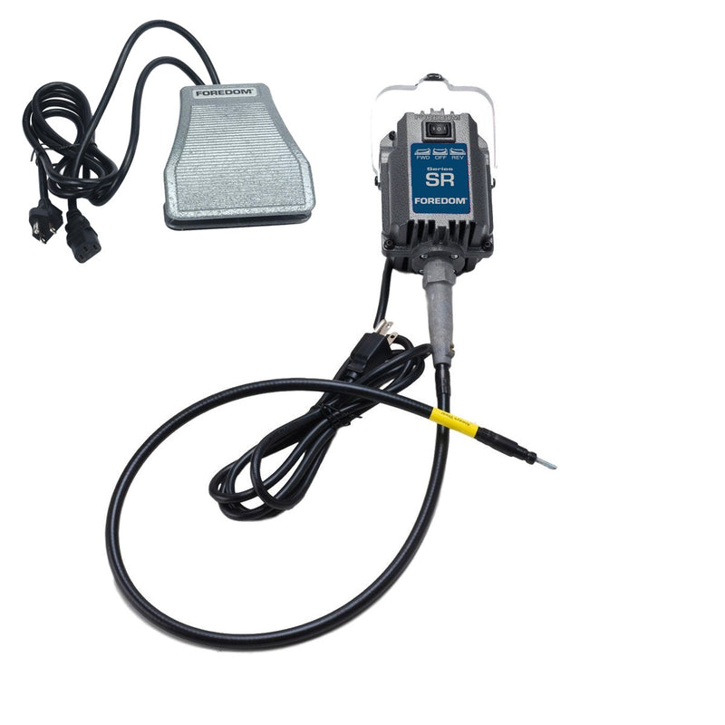 Foredom SR 115V flex shaft motor with C.SCT-1 cast iron foot control, motor and control only, no handpiece