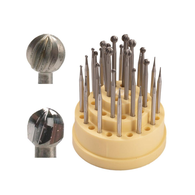 Fox Combination Carbide-Tungsten Vanadium Ball Bur Set 27 Pieces - Otto Frei