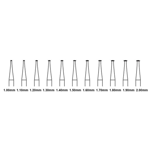 Fox Fig. KE Knife Edge Burs 1.00mm-2.00mm - Otto Frei