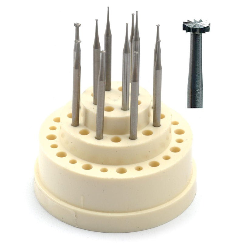 Fox Wheel Bur Set. 11 pieces. 0.60mm to 2.30mm - Otto Frei