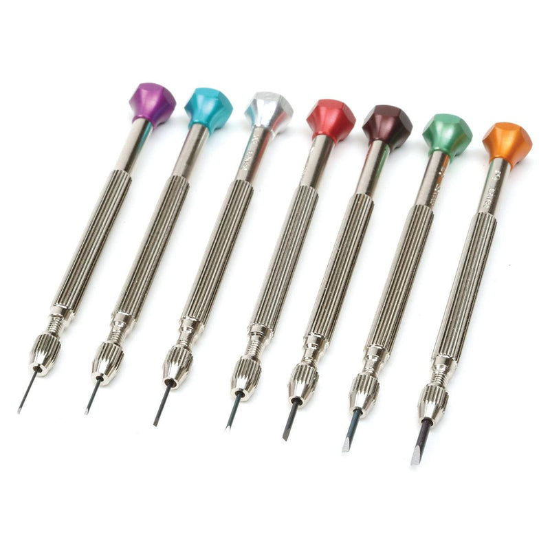 French Made Reverseable Blade Screwdriver Set Of 7 In Plastic Pouch - Otto Frei