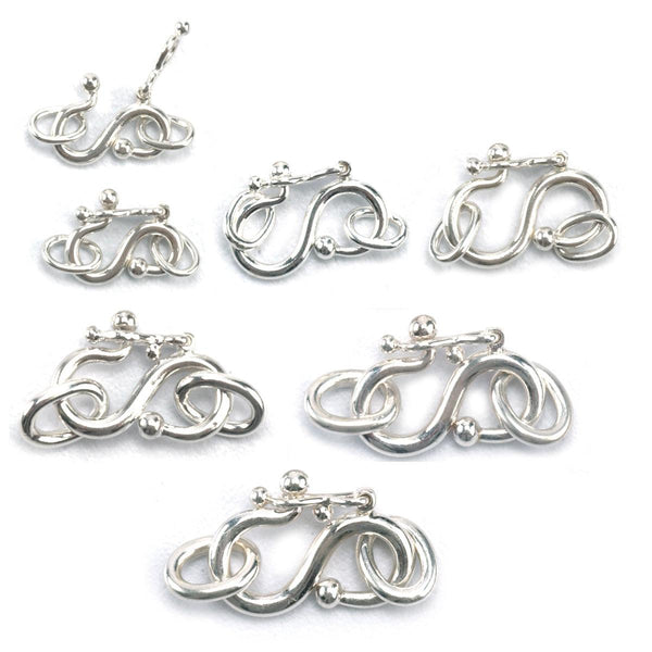 Sterling Silver S Clasp, 925 Stering Silver Hook Clasps, Sterling