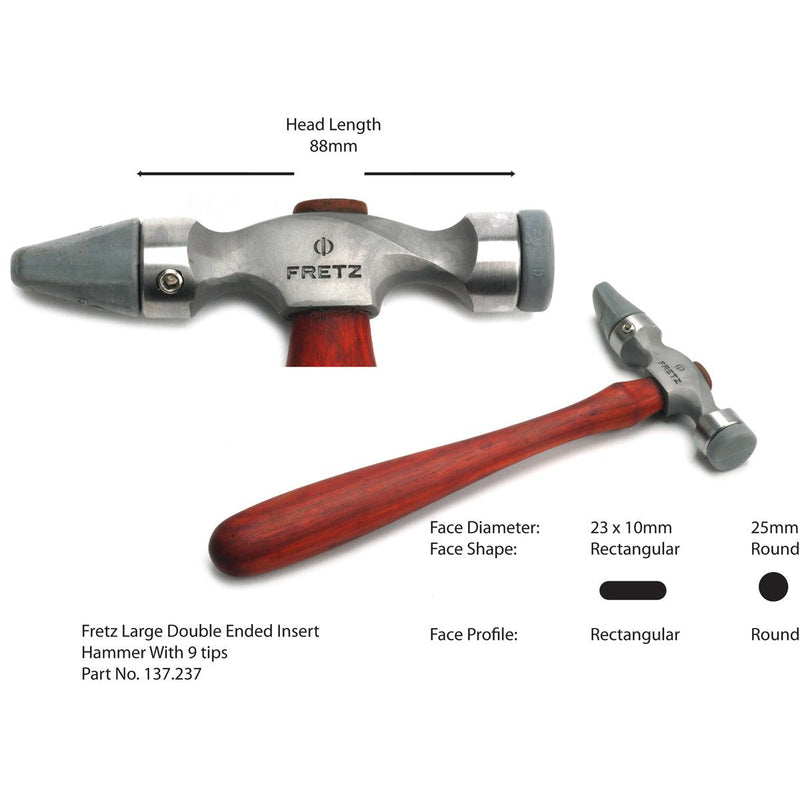 Fretz HMR-107 Large Double Ended Insert Hammer With 11 Tips - Otto Frei