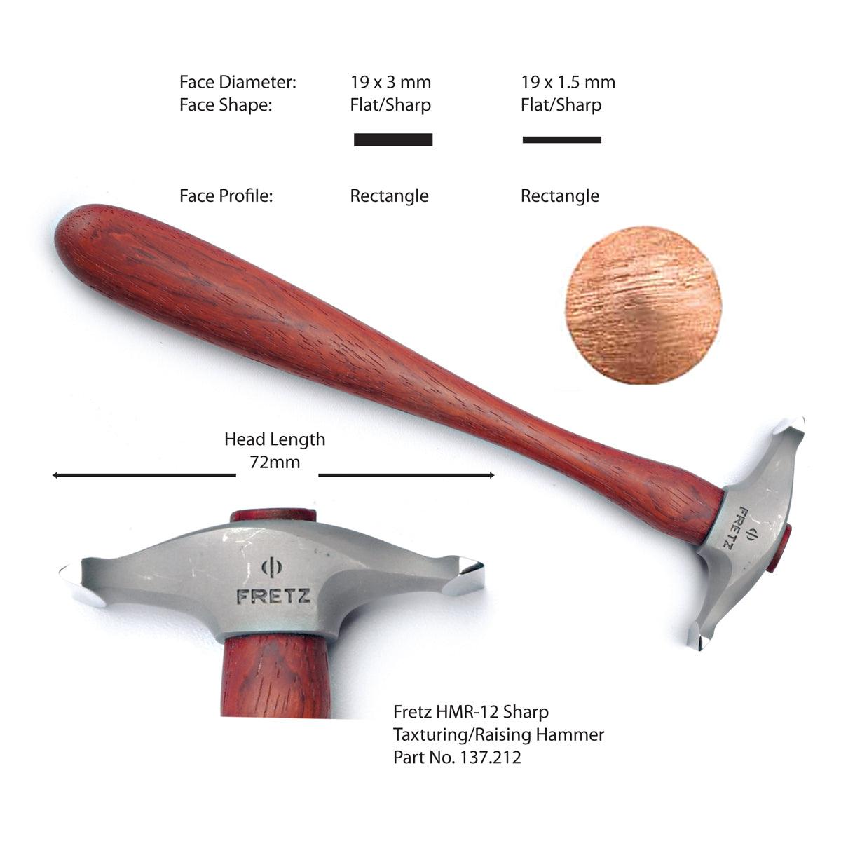 Fretz HMR-12 Sharp Texturing & Raising Hammer | Fretz — Otto Frei