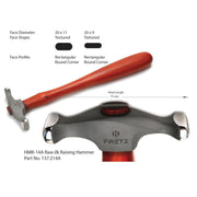 Fretz HMR-14A Raw Silk Concave Texturing Hammer - Otto Frei