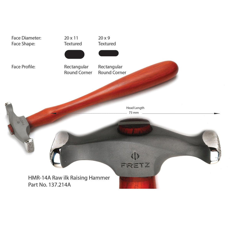 Fretz HMR-14A Raw Silk Concave Texturing Hammer - Otto Frei