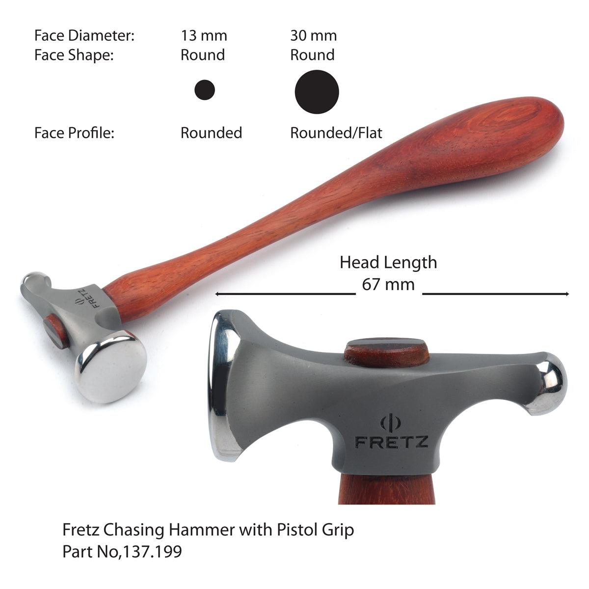 Fretz HMR-17 Chasing Hammer | 30mm Domed Face | Fretz — Otto Frei