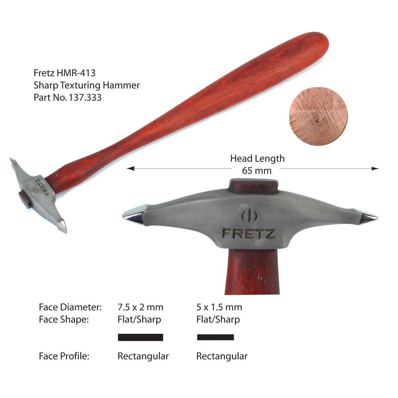 Fretz HMR-413 PrecisionSmith Petite Sharp Texturing Hammer - Otto Frei