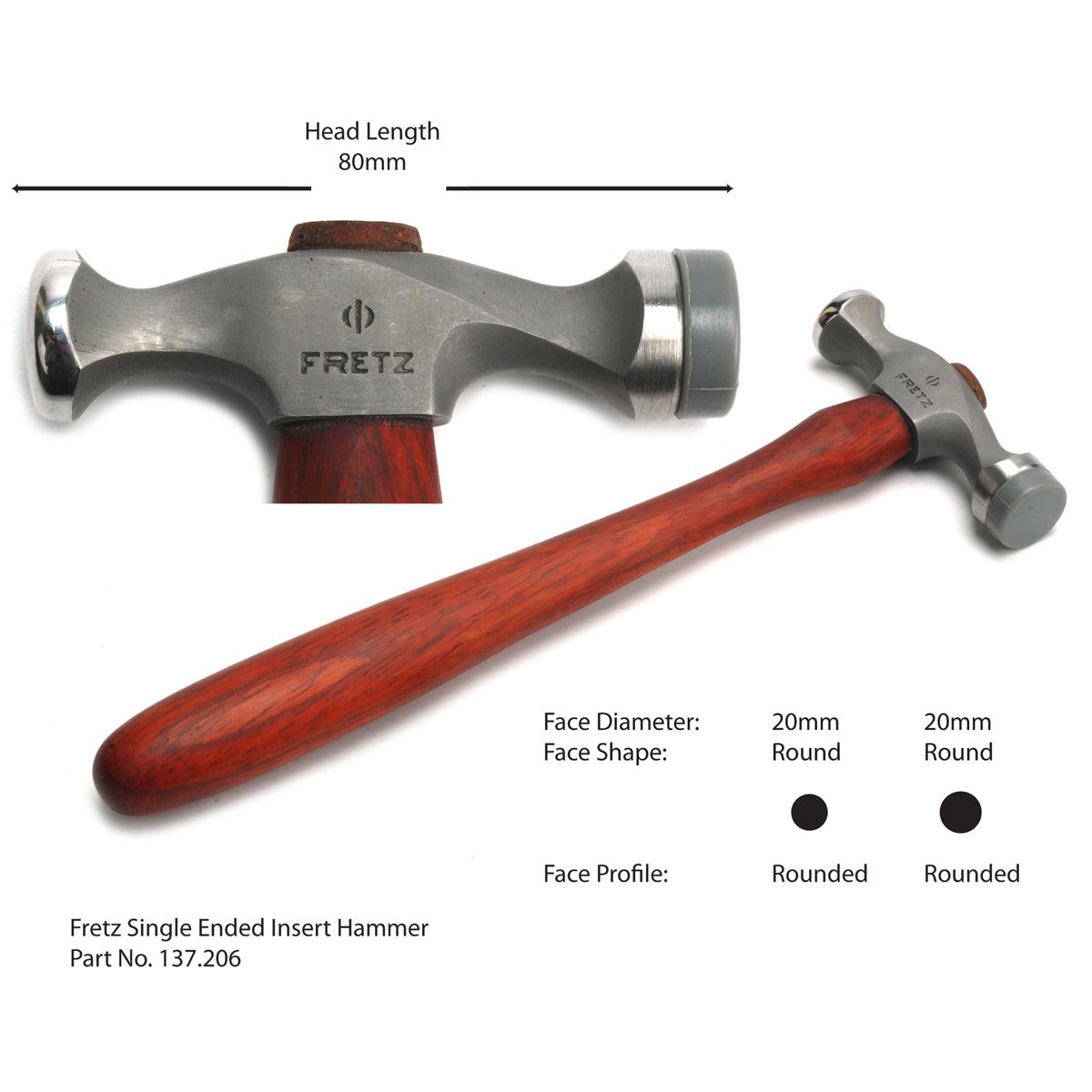 Fretz HMR-6 Single-Ended Insert Planishing Hammer | Fretz — Otto Frei