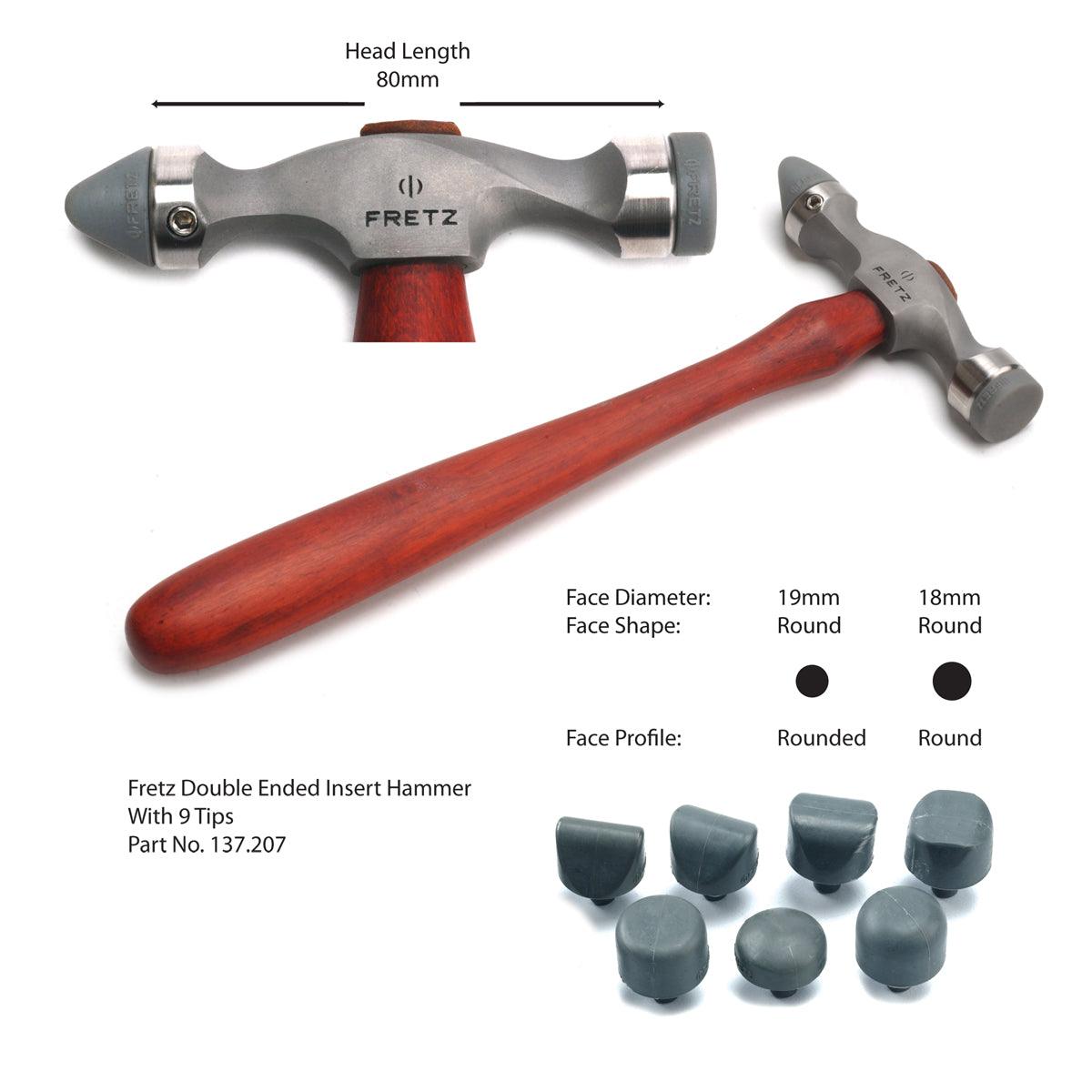 Fretz HMR-7 Double Ended Insert Hammer with 9 Tips | Fretz: Otto Frei