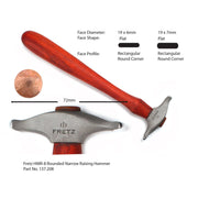 Fretz HMR-8 Rounded Narrow Raising/Embossing Hammer - Otto Frei