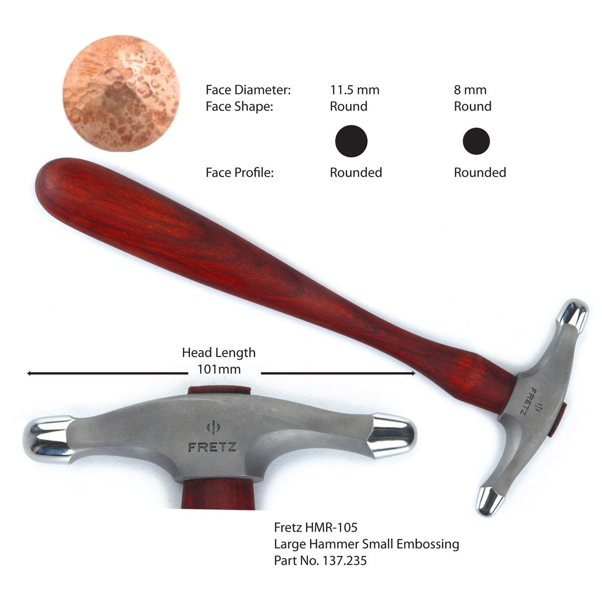 Fretz HMR-105 Large Small Embossing Hammer | Fretz — Otto Frei