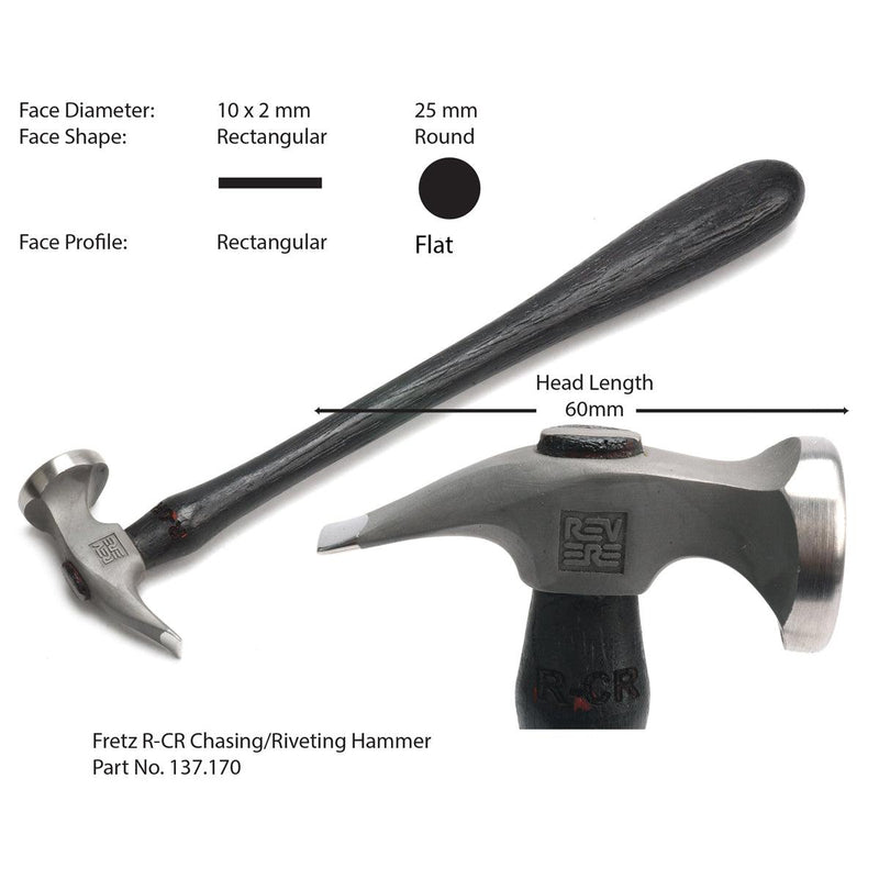 Fretz Revere R-CR Chasing/Riveting Hammer - Otto Frei