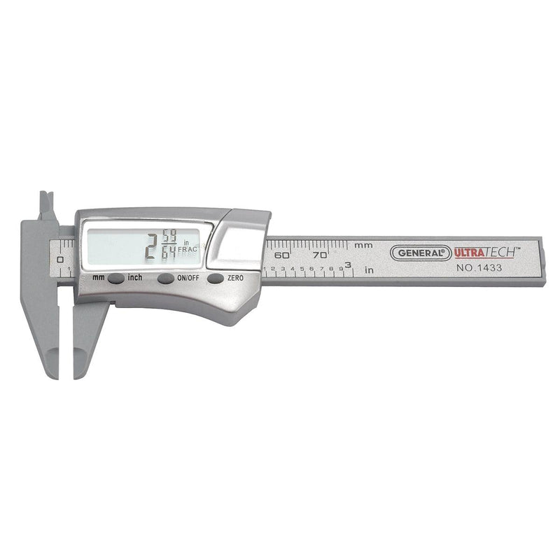 General 3" Digital Caliper-Metric-Inches-Fractional Inches - Otto Frei