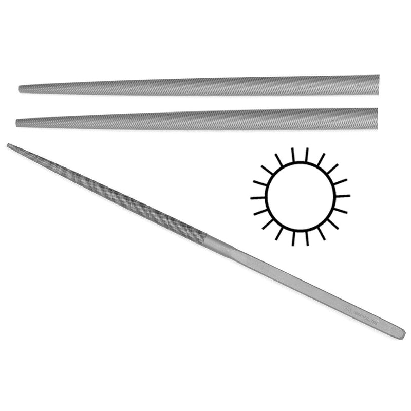 Glardon-Vallorbe Halibis File LH2610 Round-8-1/2" Cuts 00 & 1 - Otto Frei