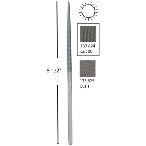 Glardon-Vallorbe Halibis File LH2610 Round-8-1/2" Cuts 00 & 1 - Otto Frei
