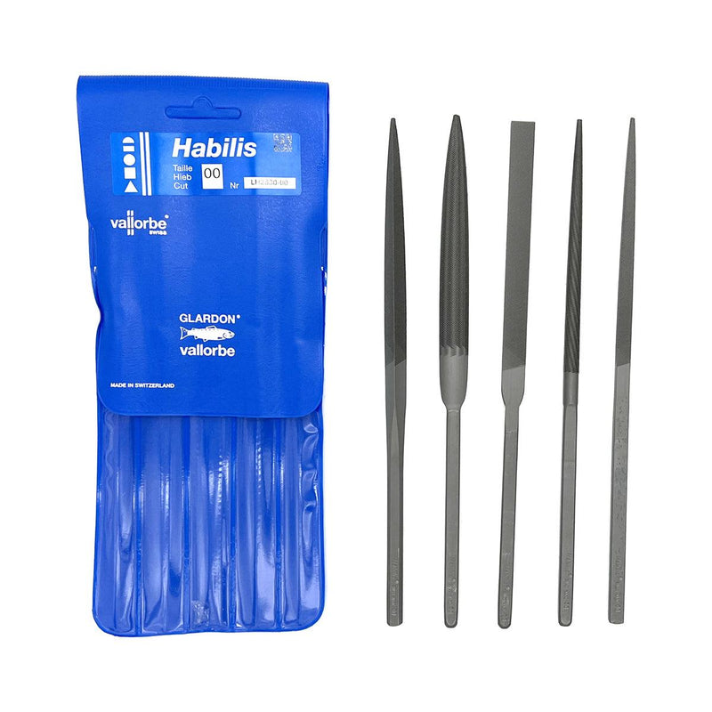 Glardon-Vallorbe Habilis LH2630 Files Sets of 5-Cut 00 & Cut 1 - Otto Frei