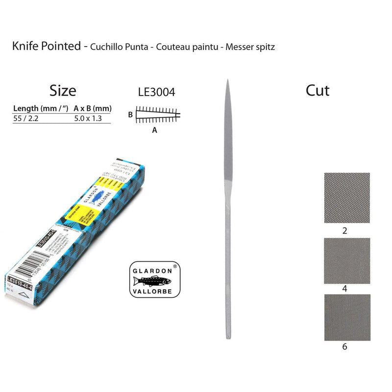 Glardon-Vallorbe Knife Escapement Files - LE3004 - Otto Frei