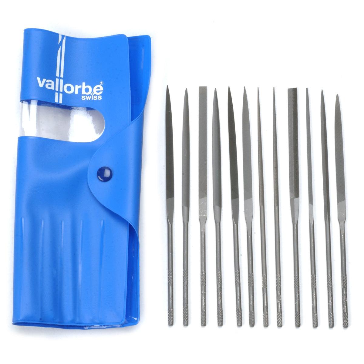 Glardon-Vallorbe LA2482-2 Needle File Set of 12 | Cut 2 Medium