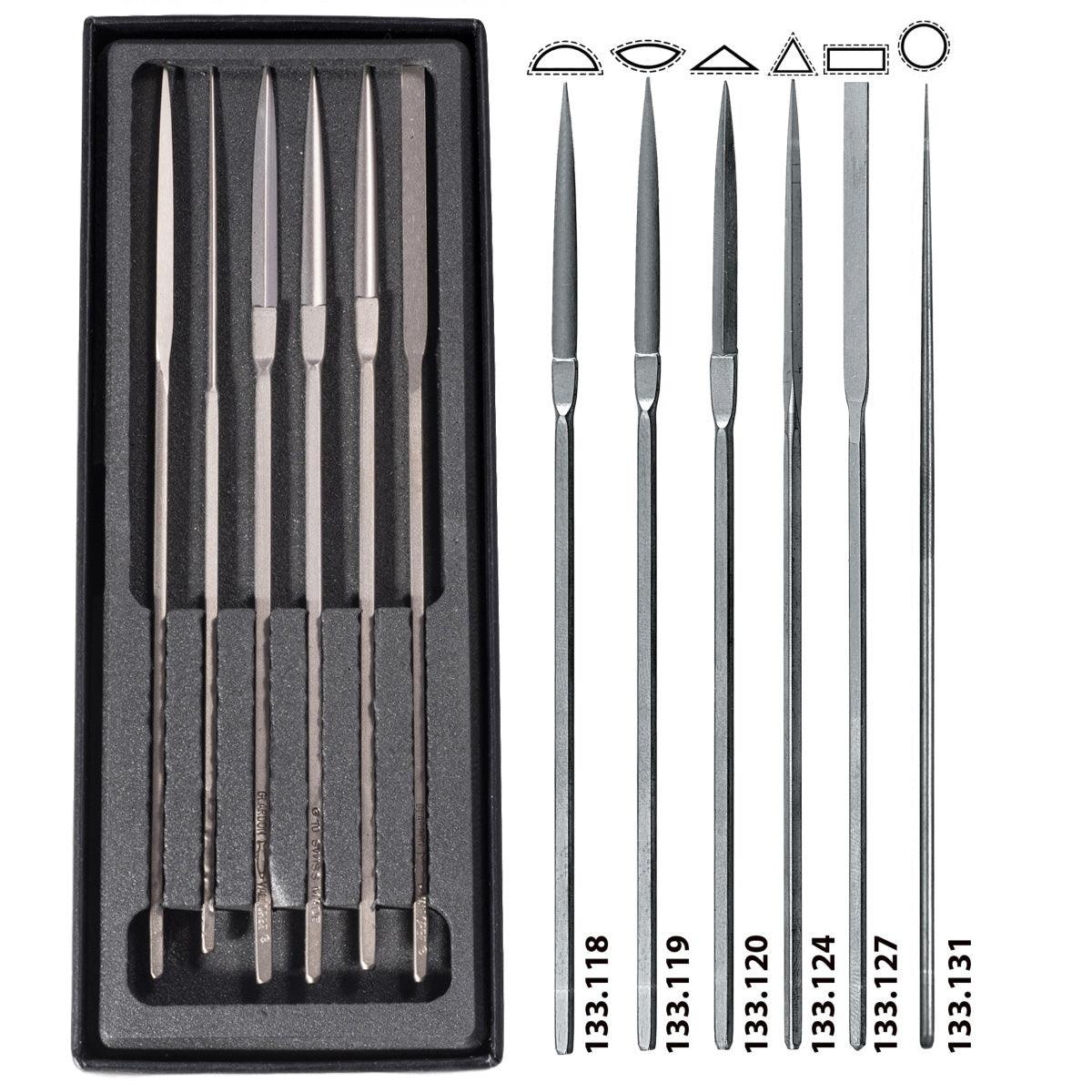 Glardon-Vallorbe Buff File Set 6 Escapement Shapes G10 | Vallorbe ...