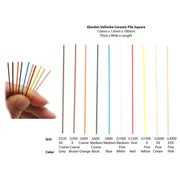 Glardon-Vallorbe Ceramic Fiber Files Square 1mm x 1mm x 100mm - Otto Frei