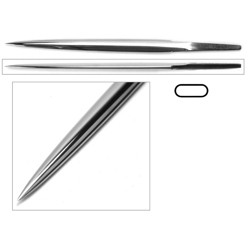 Glardon Vallorbe LO0788-3 Oval Straight Steel Burnisher 75mm - Otto Frei