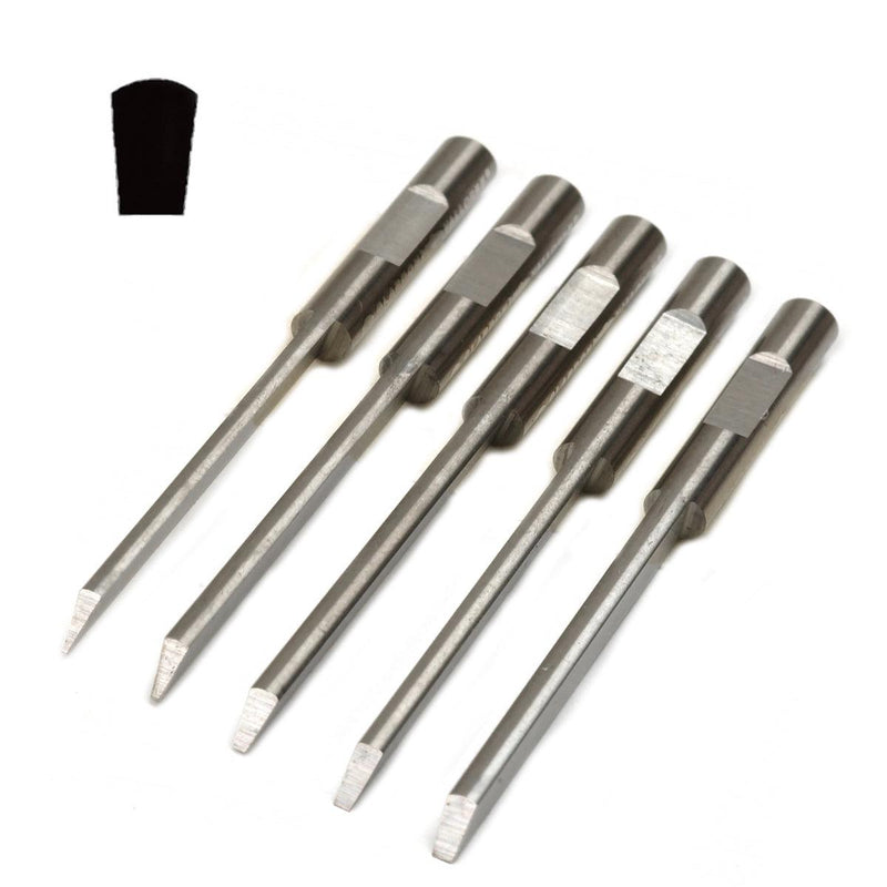 Glardon-Vallorbe LOM1401 Carbide 1/8" Round Shank Flat Gravers - Otto Frei