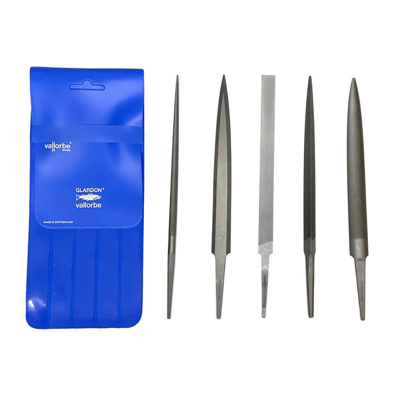 Glardon-Vallorbe LP1094 Precision File Set of 5 - 6" (150mm) Cut 2 - Otto Frei