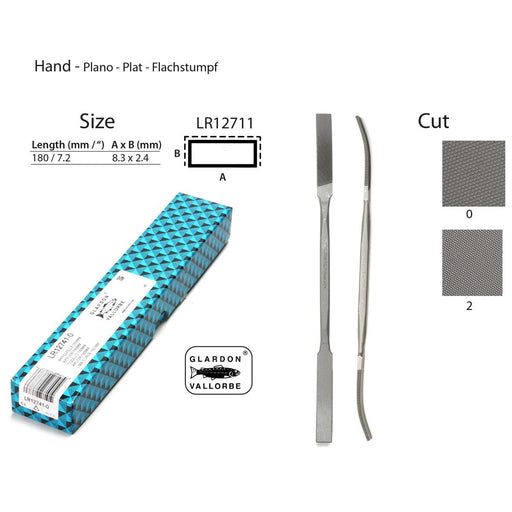 Glardon-Vallorbe LR12711- Hand Riffler File 7" (180mm) - Otto Frei
