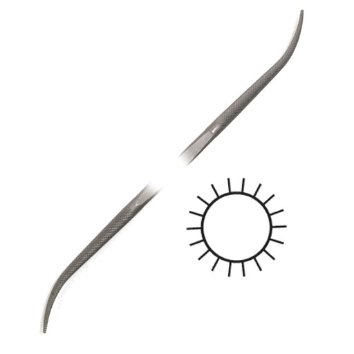 Glardon-Vallorbe LR12781- Round Riffler File 6" (150mm) Cut 0 - Otto Frei