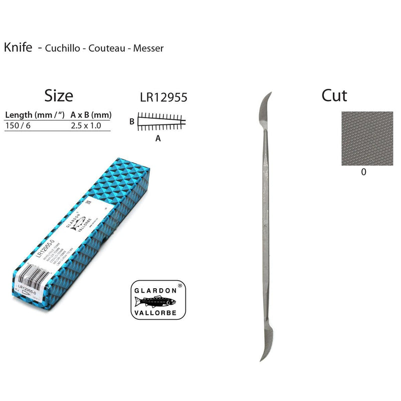 Glardon-Vallorbe LR12955-0 Pippen Riffler File 6" (150mm) Cut 0 - Otto Frei