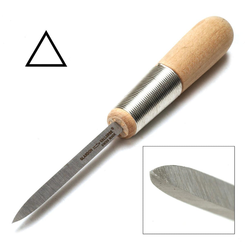 Glardon-Vallorbe Machinists Scraper with Wood Handle - Otto Frei