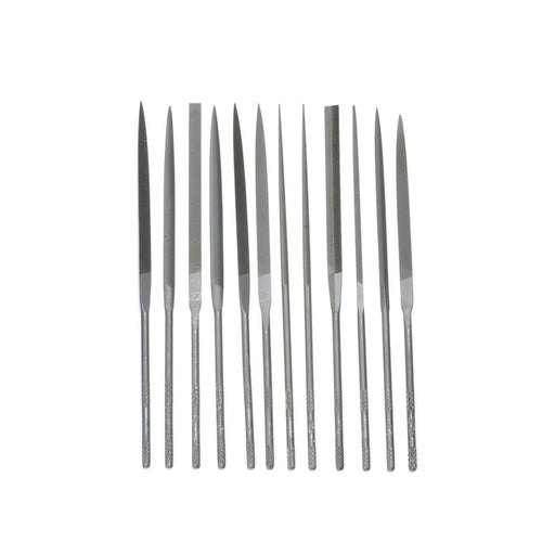Glardon-Vallorbe Needle File Set of 12 - 4" (10cm) - Cut 2 Medium - Otto Frei