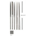 Glardon-Vallorbe Needle File Set of 6 - 6-1/4" (16cm) Cut 4 Fine - Otto Frei