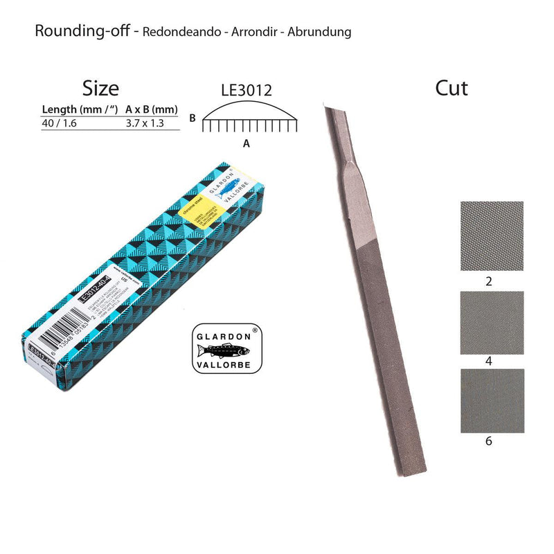 Glardon-Vallorbe Rounding Off Escapement Files - LE3012 - Otto Frei