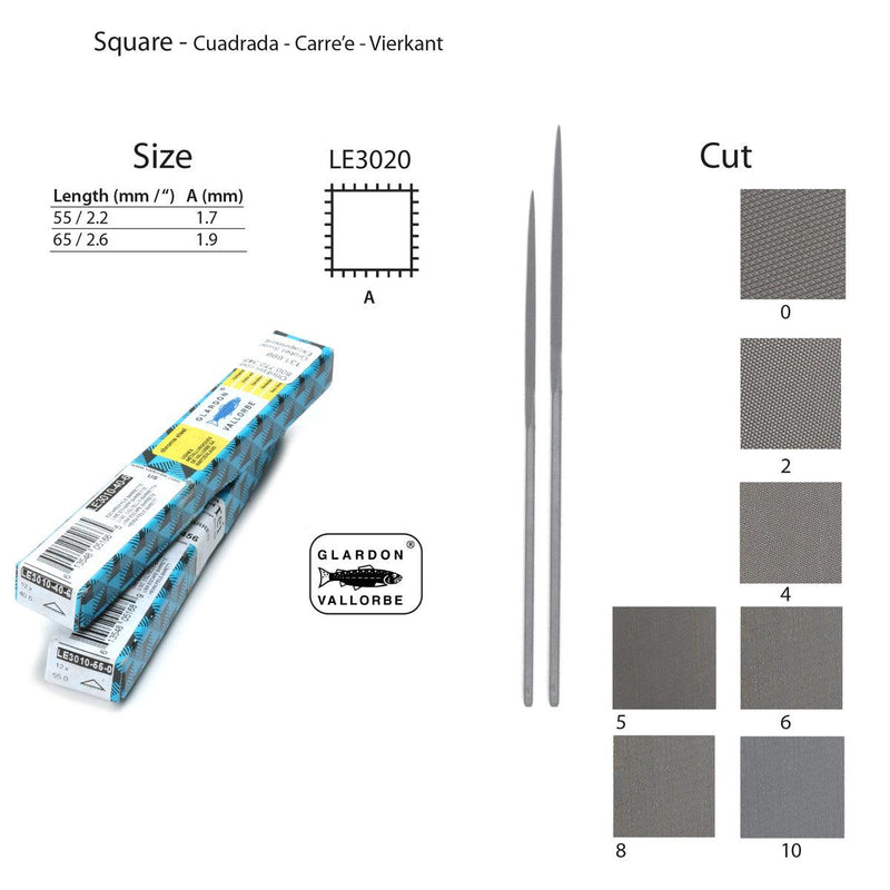 Glardon-Vallorbe Square Escapement Files - LE3020 - Otto Frei