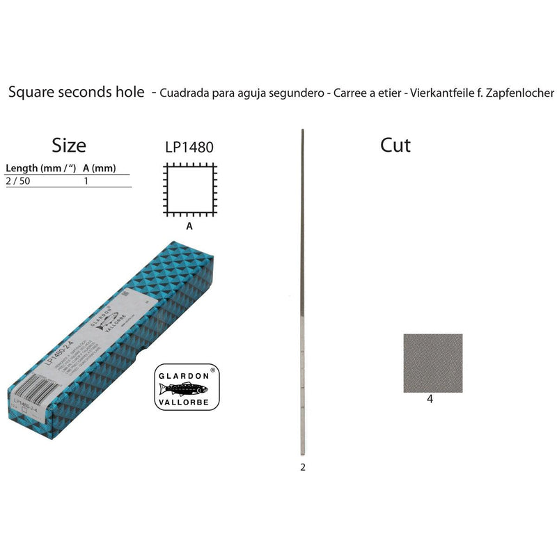 Glardon-Vallorbe Square Seconds Precision Files - LP1480-2-4 - Otto Frei