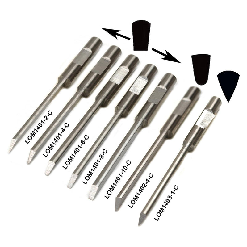 Glardon-Vallorbe Stonesetters Carbide 1/8" Round Shank Pre-Shaped 7-Piece Graver Kit - Otto Frei