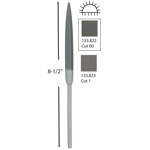 Glardon-Vallorbe Habilis File - Half-Round - LH2602 - 8-1/2 Inch - Otto Frei