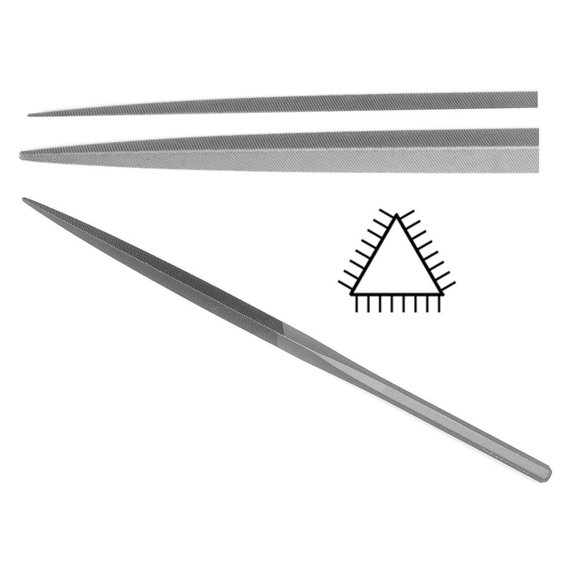 Glardon-Vallorbe Halibis File LH2607 Three-Square 8-1/2" Cuts 00 & 1 - Otto Frei