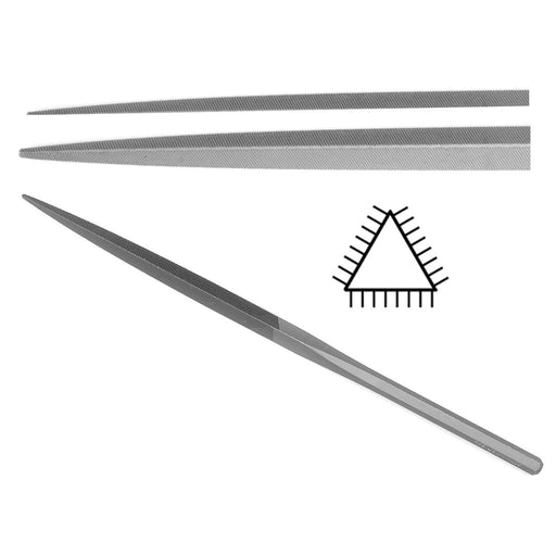 Glardon-Vallorbe Halibis File LH2607 Three-Square 8-1/2" Cuts 00 & 1 - Otto Frei