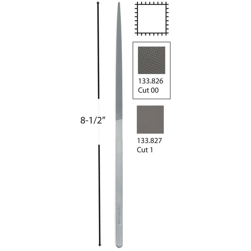 Glardon-Vallorbe Halibis File LH2608 Square- 8-1/2"-Cuts 00 & 1 - Otto Frei