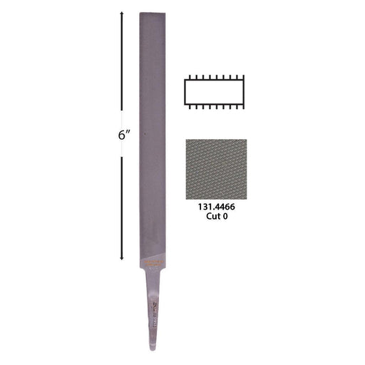 Glardon-Vallorbe Swiss Precision File-LPV1132-6-0 Valtitan Pillar File 6" Cut 0 Coarse - Otto Frei