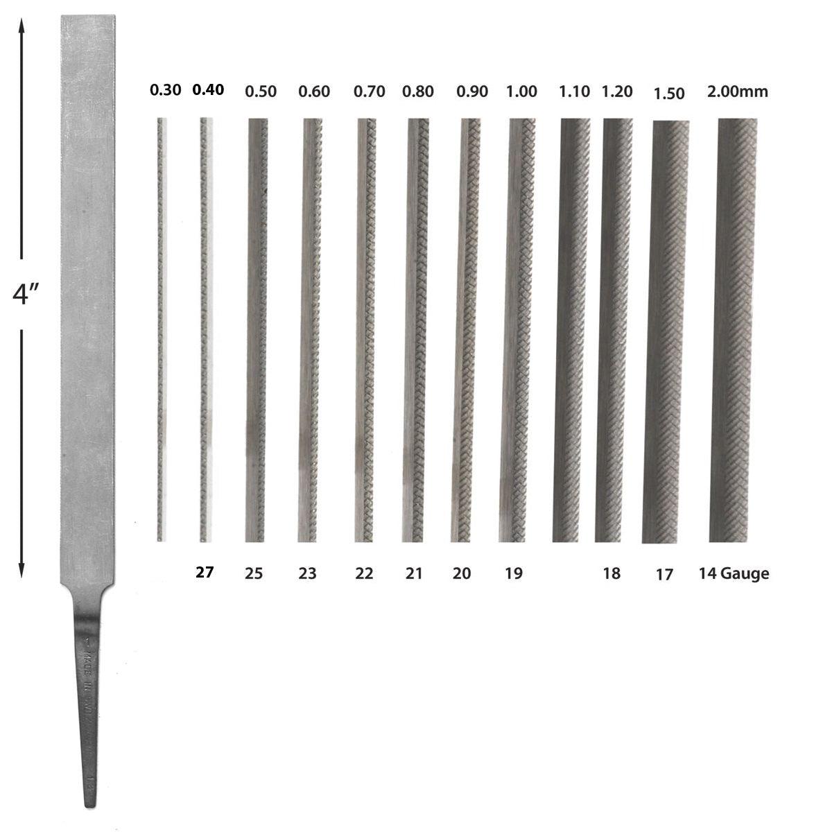Glardon-Vallorbe Joint Round Edge File Complete Kit of 12 | Swiss